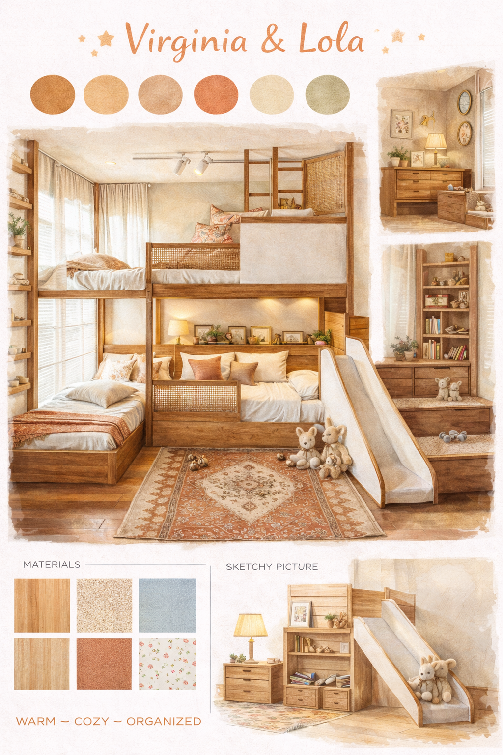 Virginia & Lola concept board